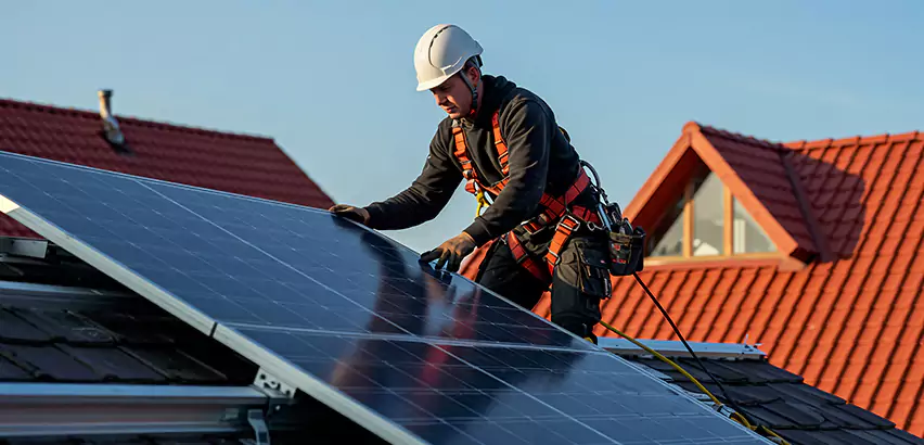 Solar Panels on Steel Roof Installation in Camp Pendleton
